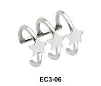 Ear Cuff Cute Triple Star EC3-06